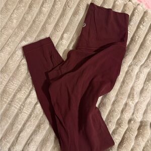 Lululemon Athletica Deep Red Leggings